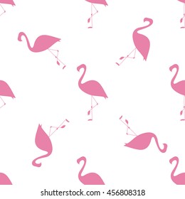 Flamingo seamless pattern. silhouette. pink. Illustration for your design.