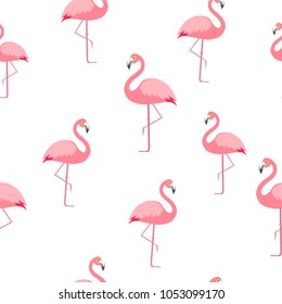 Flamingo seamless pattern. Vector background. Wrapping paper.