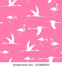 flamingo, seamless pattern, vector illustration