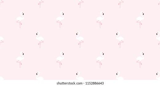 Flamingo seamless pattern vector pink Flamingos exotic bird tropical scarf isolated summer repeat wallpaper tile background cartoon illustration pastel graphic