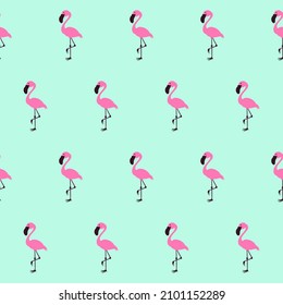 Flamingo seamless vector pattern background