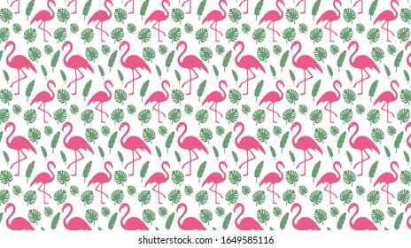 Flamingo Seamless Vector Pattern for printed, fabric design for Womenswear,activewear, kidswear and menswear and Decorative Home Design, Wallpaper Print.