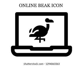 Flamingo search icon. Editable Flamingo search icon for web or mobile.