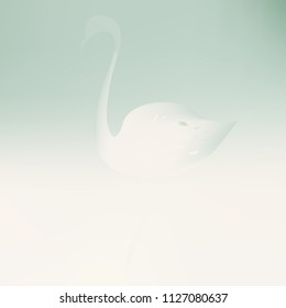 Flamingo shadow original background. Amazing gradient texture. Unusual gradient color combination. Pastel and green shades wallpaper