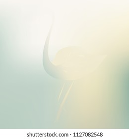 Flamingo shadow original background. Amazing gradient texture. Unusual gradient color combination. Pastel and green shades wallpaper