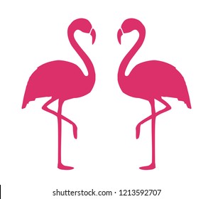Flamingo Shape. Isolated. Vector.