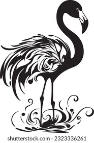 Diseño de archivo de corte de silueta Flamingo
