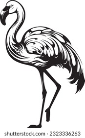 Flamingo Silhouette Cut File Design