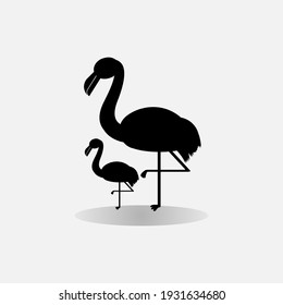 flamingo silhouette icon. Vector illustration isolated on white background