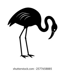 Flamingo Silhouette Vector Art illustration.