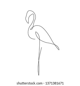 Flamingo silhouette vector illustration