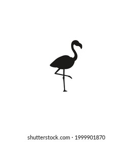 flamingo silhouette vector on a white background