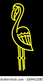 Flamingo. simple monoline flamingo t-shirt design