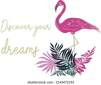 Flamingo Slogans Tshirt Print Design