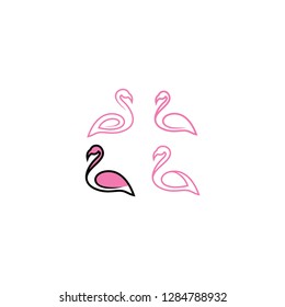 flamingo stock logo vector template