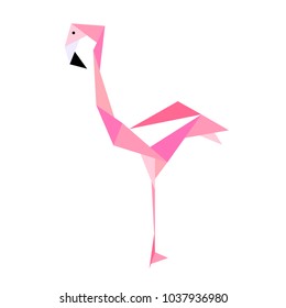 Flamingo stylized triangle polygonal model