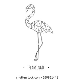 Flamingo Stylized Triangle Polygonal Model