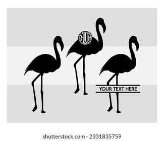 Flamingo, SVG Bundle, Bird Svg, Pink Flamingo Svg, Circut Cut Files Silhouette, Animals, Summer,  Silhouette,  Flamingo Clipart,  Vcetor,  Outline,  Eps,  Cut file svg