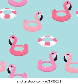 flamingo swim ring pattern