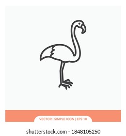 Flamingo Symbol Icon Vector Illustration