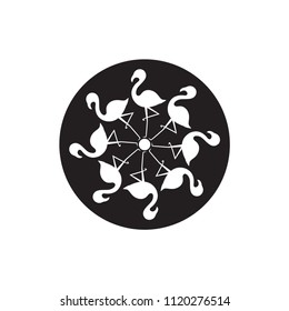 flamingo symbol vector 