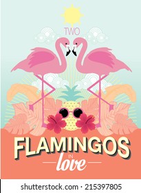 flamingo template vector/illustration