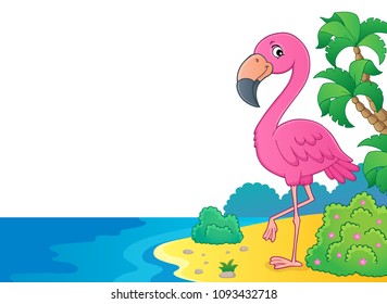 Flamingo topic image 6 - eps10 vector illustration.