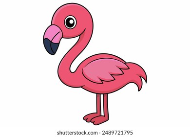 A Flamingo vector art illustration