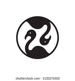 flamingo vector icon