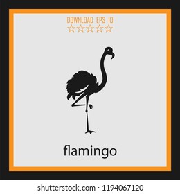 flamingo vector icon