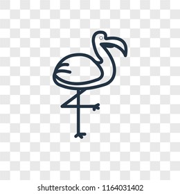 Flamingo vector icon isolated on transparent background, Flamingo logo concept