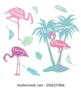 Flamingo. Vector illustration