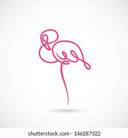 Flamingo - vector illustration