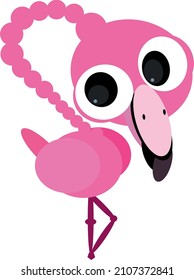 Flamingo vector illustration isolated on white background Vector file