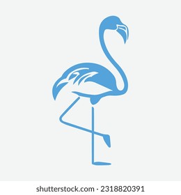 flamingo vector illustration isolated on white background.