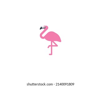 Flamingo vector isolated icon. Flamingo emoji illustration.