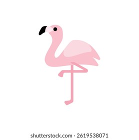 Flamingo vector isolated icon. Flamingo emoji illustration.