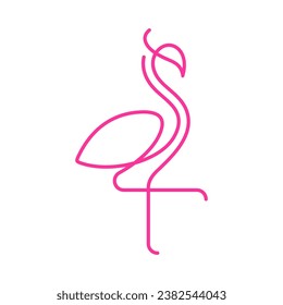 Flamingo Vector Logo Design Template