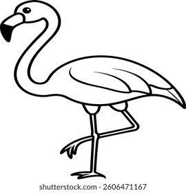 flamingo vector on white background 