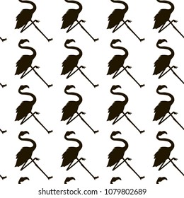 Flamingo. Vector seamless pattern
