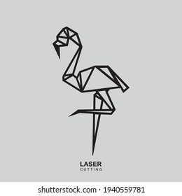 flamingo vector template for laser cut