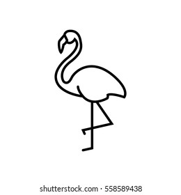Flamingo web line icon.