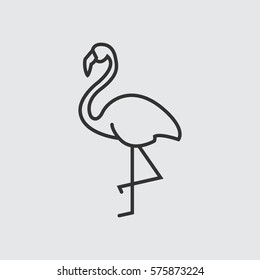 Flamingo web line icon.