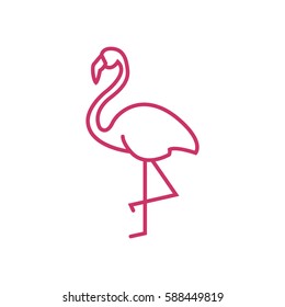 Flamingo web line icon.