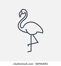 Flamingo web line icon.