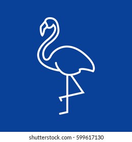 Flamingo web line icon.