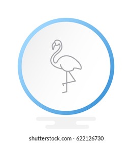 Flamingo web line icon.