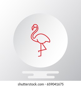 Flamingo web line icon.