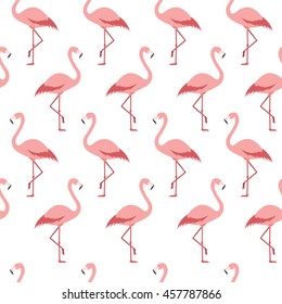 Flamingos. Cute vector seamless pattern. 

