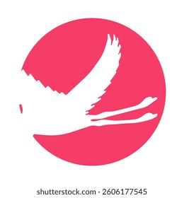 Flamingos logo circle leg perfect choice for fashion brands, business logos, wildlife organizations, and stylish branding concepts. 